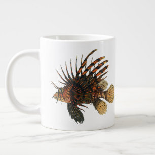 Vintage Lionfish Fish, Marine Ocean Life Animal Large Coffee Mug