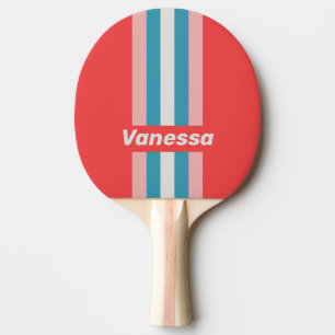Vintage Lipstick Pin Striped with Name Ping Pong Paddle