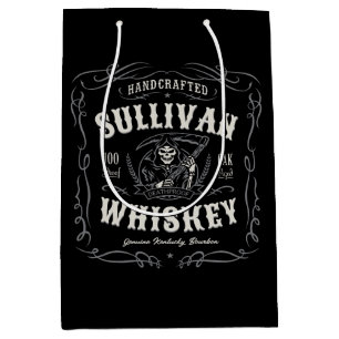 Vintage Liquor ADD NAME Old Grim Reaper Whiskey Medium Gift Bag