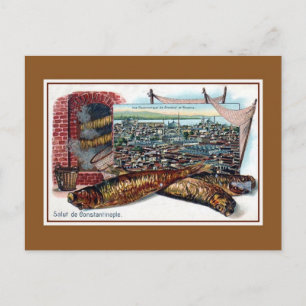 Vintage litho greetings from Constantinople Postcard