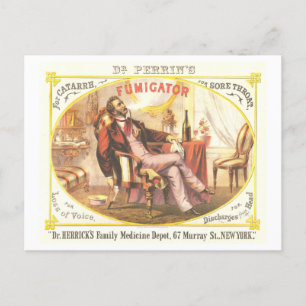 Vintage Lithograph Advertisement: Health Fumigator Postcard