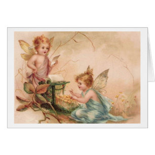 Vintage - Little Angels in Pink & Blue,