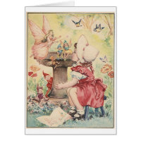 Vintage - Little Girl in Fairy Land,