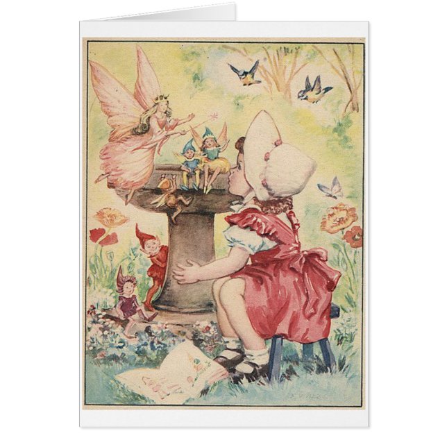 Vintage - Little Girl in Fairy Land, (Front)