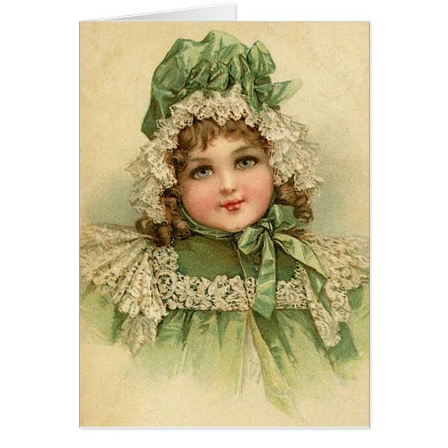 Vintage - Little Girl in Green, (Front)