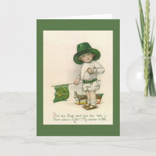 Vintage Little Irish Boy St. Patrick's Day Card