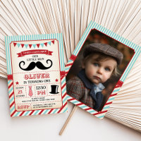 Vintage Little Man Moustache 1st Birthday Boy