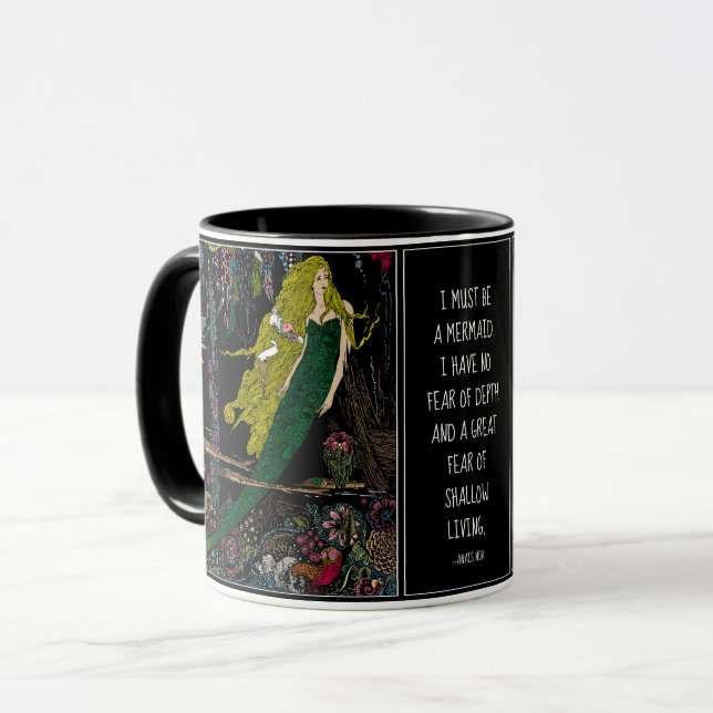 Vintage Little Mermaid Illustration Harry Clarke Mug (Front Left)