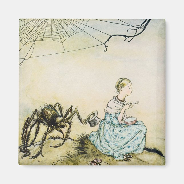 Vintage Little Miss Muffet by Arthur Rackham Magnet (Front)