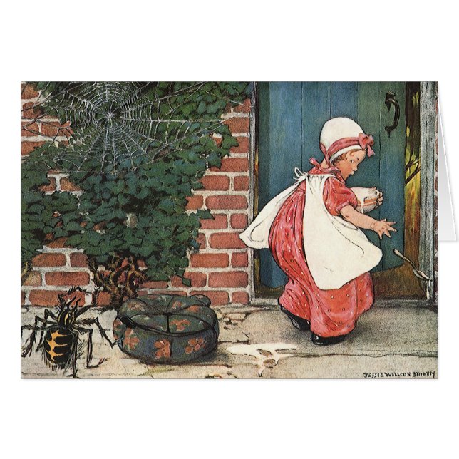 Vintage Little Miss Muffet Spider Nursery Rhyme (Front Horizontal)