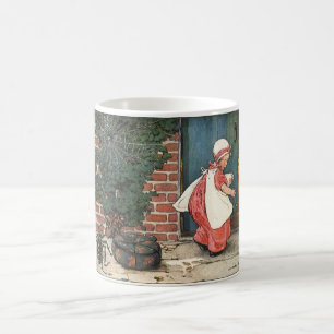 Vintage Little Miss Muffet Spider Nursery Rhyme Coffee Mug