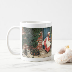 Vintage Little Miss Muffet Spider Nursery Rhyme Coffee Mug