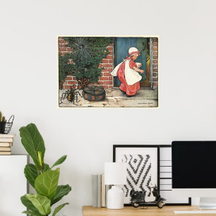 Vintage Little Miss Muffet Spider Nursery Rhyme Poster