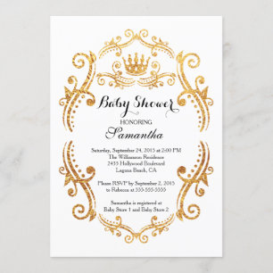 Vintage Little Princess Baby Shower Invitation