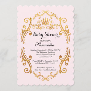 Vintage Little Princess Baby Shower Invitation