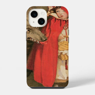 Vintage Little Red Riding Hood and Big Bad Wolf iPhone 14 Case