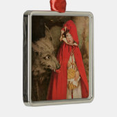 Vintage Little Red Riding Hood and Big Bad Wolf Metal Tree Decoration (Right)