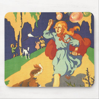 Vintage Little Red Riding Hood at a Birthday Party Mouse Mat