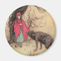 Vintage Little Red Riding Hood by Warwick Goble