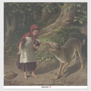 Vintage Little Red Riding Hood Fairy Tale Art