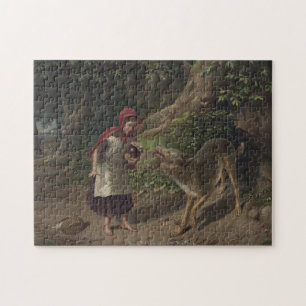 Vintage Little Red Riding Hood Fairy Tale Art Jigsaw Puzzle