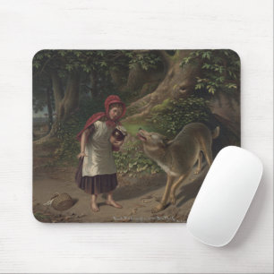 Vintage Little Red Riding Hood Fairy Tale Art Mouse Mat