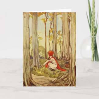 Vintage Little Red Riding Hood  Greeting Card