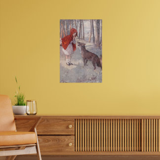 Vintage Little Red Riding Hood Storybook Poster