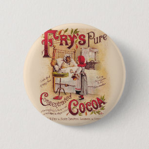 Vintage Little Red Riding Hood Victorian Cocoa 6 Cm Round Badge