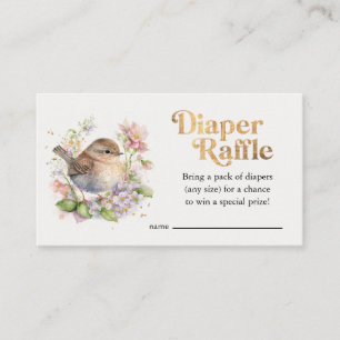 Vintage Little Sparrow Floral Spring Baby Shower Enclosure Card