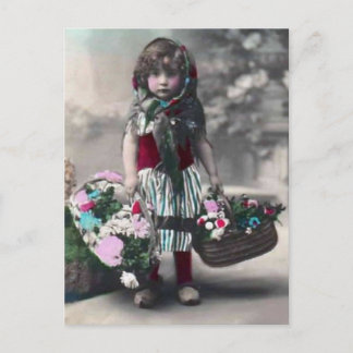 vintage littlegirl postcard