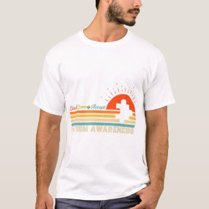 Vintage Live Love Accept Autism Puzzle Autism Awar T-Shirt