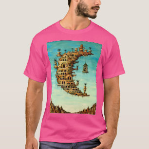 Vintage Living On The Moon Abstract Painting Print T-Shirt