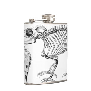 Vintage lizard skeleton hip flask