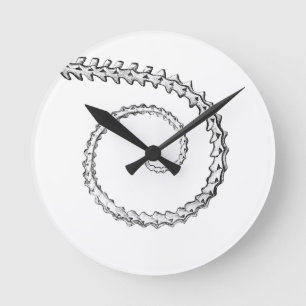 Vintage lizard skeleton round clock