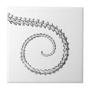 Vintage lizard skeleton tile