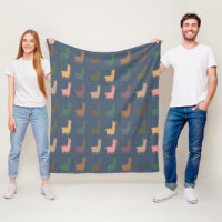 Vintage Llama Blanket Unique Gift for Alpaca Lover