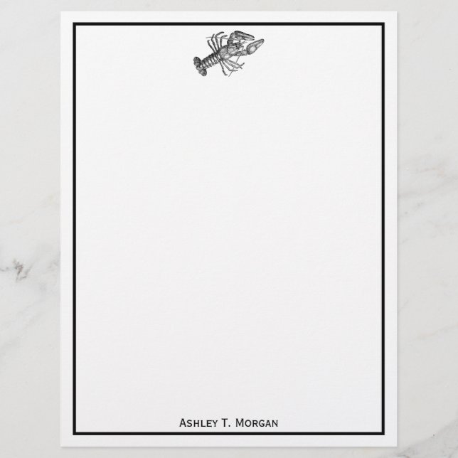 Vintage Lobster #1 Drawing (Front)