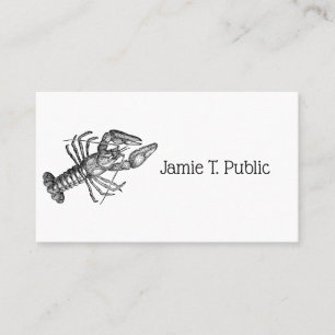 Vintage Lobster #1 Drawing Business Card