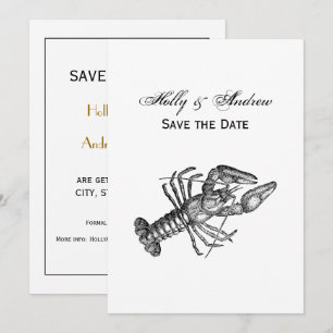 Vintage Lobster #1 Drawing Invitation