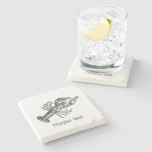 Vintage Lobster #1 Drawing Stone Coaster