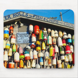 Vintage Lobster Buoys Mouse Mat