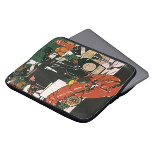 Vintage Lobster Champagne; Fancy Elegant Party Laptop Sleeve