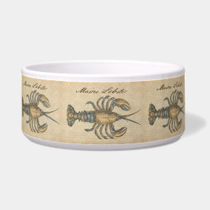 Vintage Lobster Illustration: Coastal Damask
