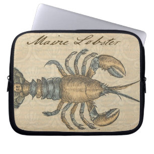 Vintage Lobster illustration Laptop Sleeve