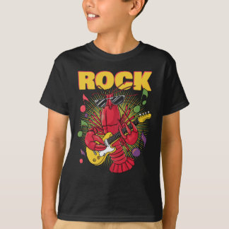 Vintage Lobster Rocker on Guitar T-Shirt