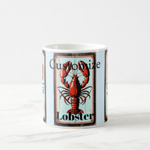 Vintage Lobster Sign Thunder_Cove Coffee Mug
