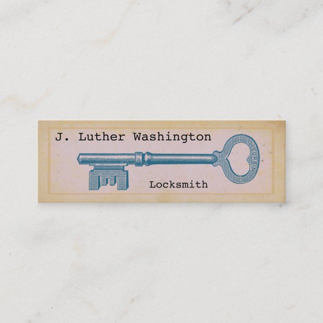 Vintage Locksmith Professional Business Cards (Front)