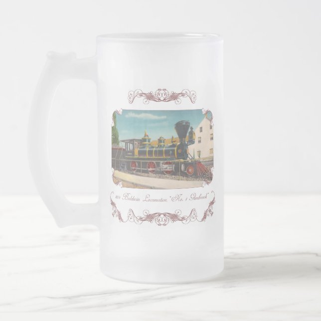 Vintage Locomotive Frosted Mug (Left)