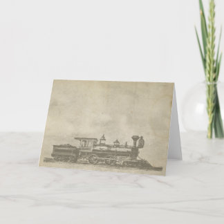 Vintage Locomotive Greeting Card